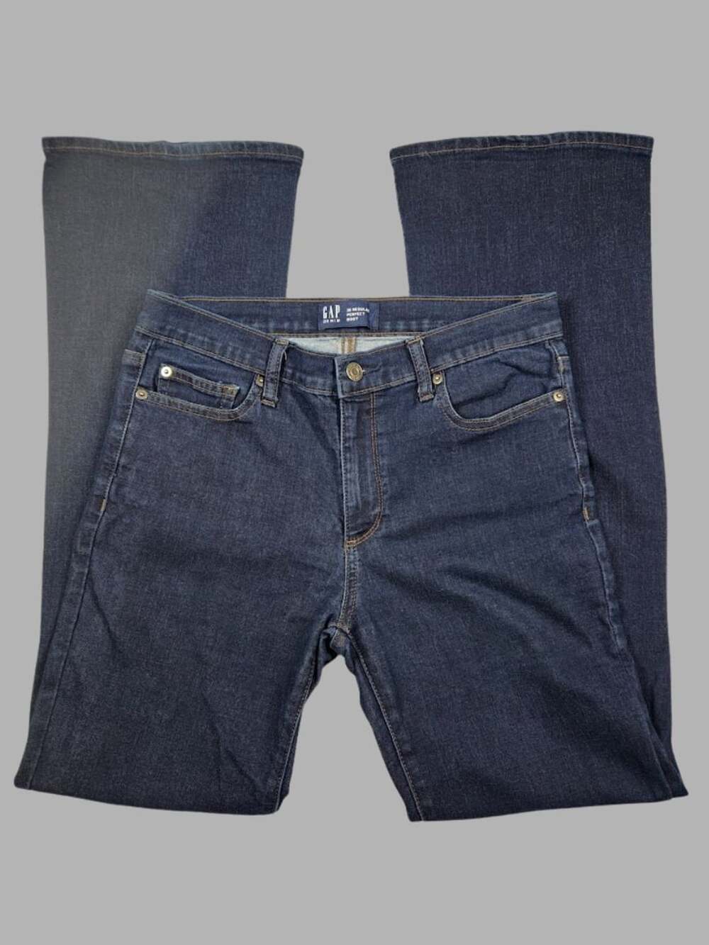 GAP Perfect Boot Jeans Womens 30R Dark Wash Bootcut Stretch Denim Y2K